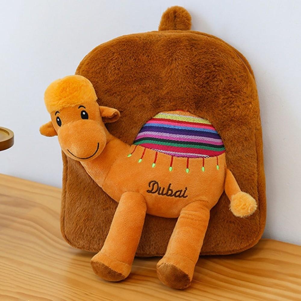 Stuffed Animal Cute Camel Plush Bag Large Capacity Cartoon Doll Bag Gifts