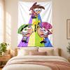 Fairly OddParents Wandteppich hohe Qualität zur Dekoration von Wohnzimmer Schlafzimmer Studentenwohnheim Wänden ideal als Schlafzimmer Wandkunst oder Weihnachtsgeschenk