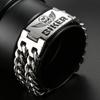 Pulsera de cadena de acero inoxidable 316L de 22 mm de ancho para hombre, estilo gótico, punk, con calavera y esqueleto, para motociclista, 21/23/25 cm