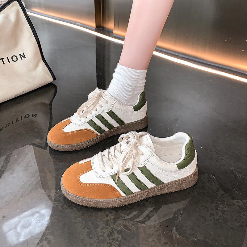 Flat sports and casual shoes for women, retro training, lace up running, sports shoes, moral training, women's shoes