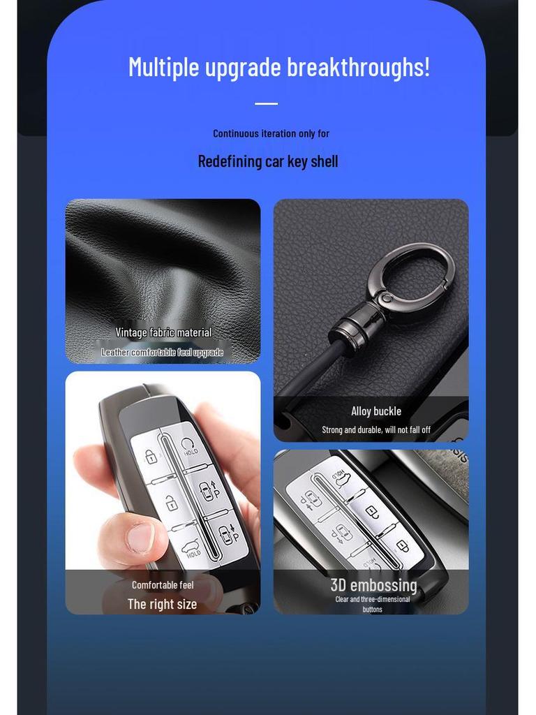 Genesis GV80/GV70 Alloy Key Case & Buckle Set for Men