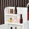 Makeup Vanity with Mirror and Stool 80x135cm Nyana Home | White MDF