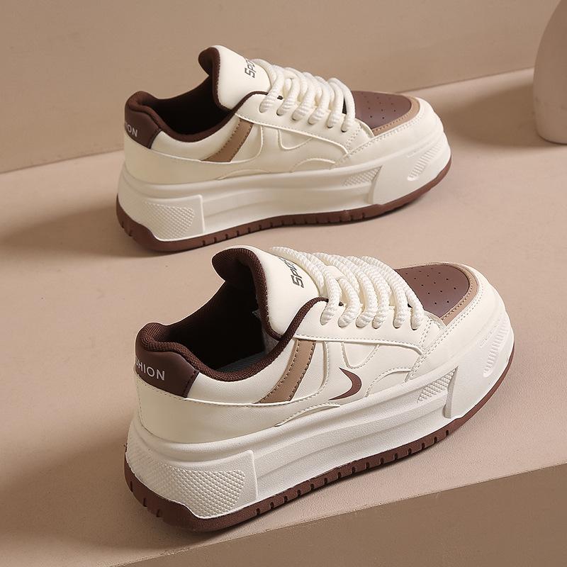 

Customized platform white shoes women s new autumn popular ins in 2025 trendy versatile niche sports and leisure board shoes 40