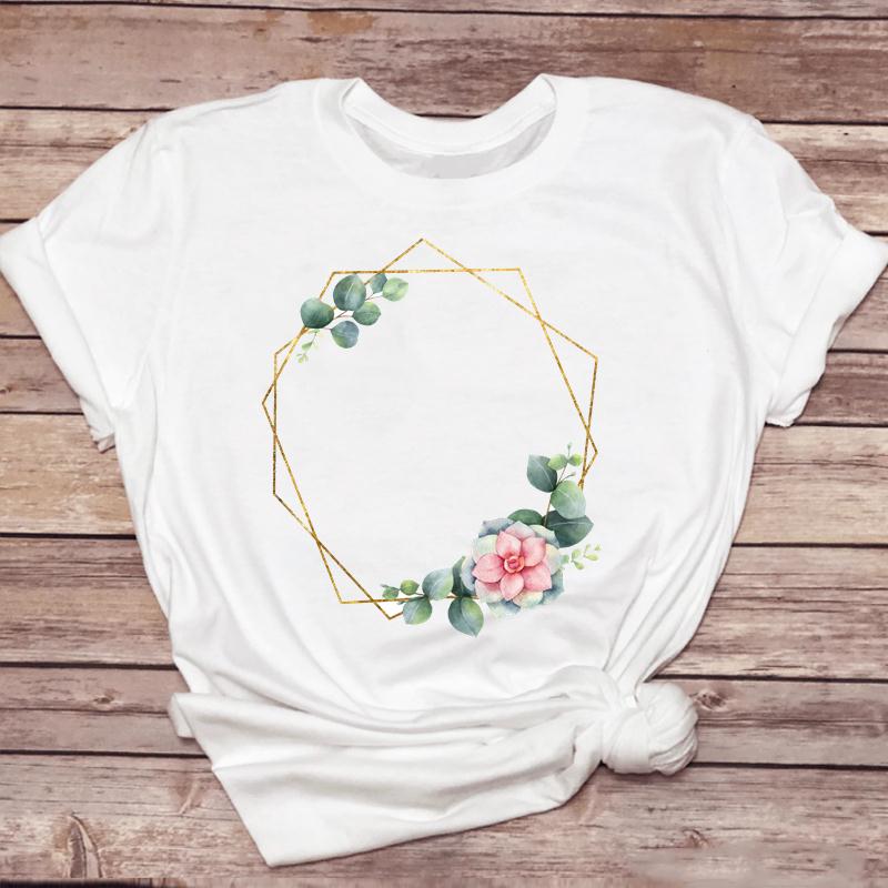 Clothes For Women Cartoon Kawaii Ladies Short Sleeve Casual Summer Print Female Clothes Fashion Tops Tshirt Natural Scenery