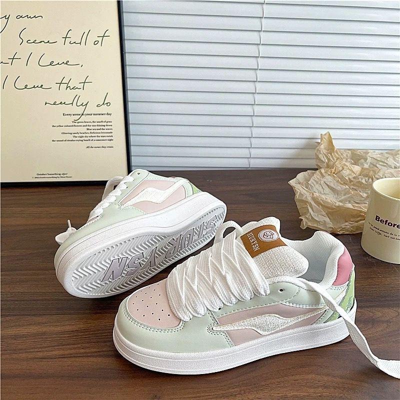 Bread board shoes women's round head cute casual sports shoes autumn new board shoes platform women's
