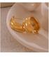 Gold Plated Geometric Titanium Steel Earrings - Elegant Cool Style for Women