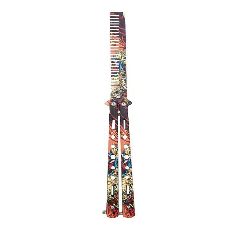 Unsharpened Folding Butterfly Practice Comb for Outdoor Camping