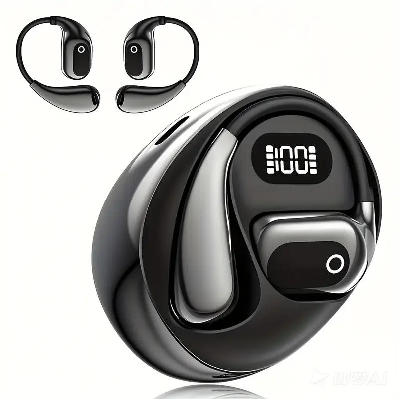 

new AI real-time translation headset, LED power display, 144 language translation headset, Type-C charging port чорний
