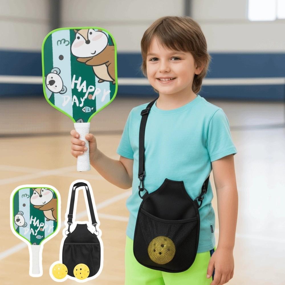 Cartoon Kid's Pickleball Set Colorful Children's Pickleball Rackets  Sports Accessory