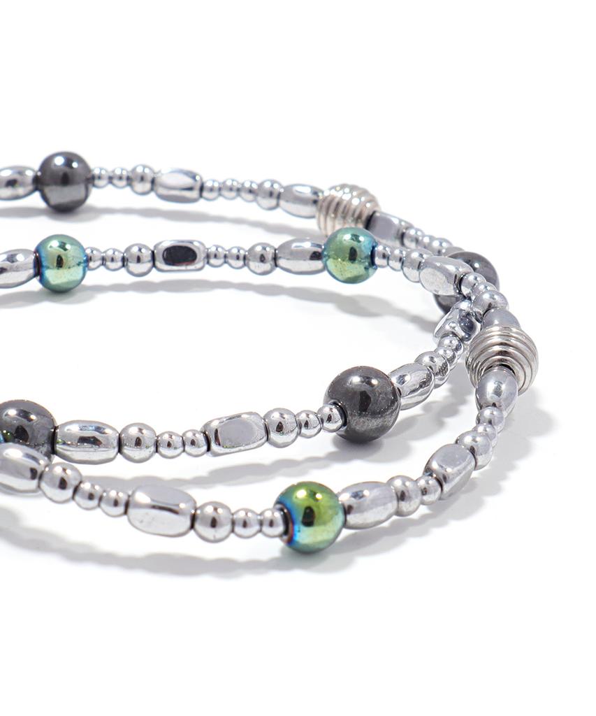 Polalita Ball Point Hematite Bracelet (Plt-Br-137_Gn)