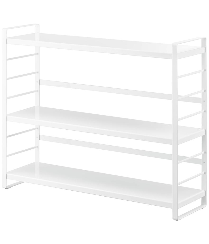 Yamazaki Jitsugyo 3257 Above the Sink Kitchen Storage Rack White W58 X D16 X Tower Kitchen Rack Seasoning Rack with Cutlery Pocket Approx. H45.5cm