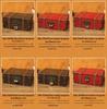 Retro Wooden Rectangular Storage Box Set with Lock - Creative Organizer & Decorative Props