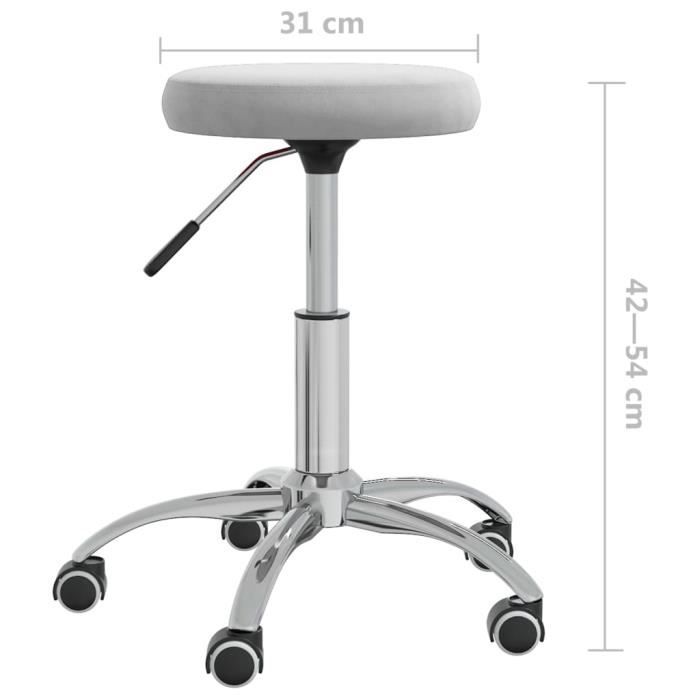 VidaXL Tabouret de massage Velours Gris clair