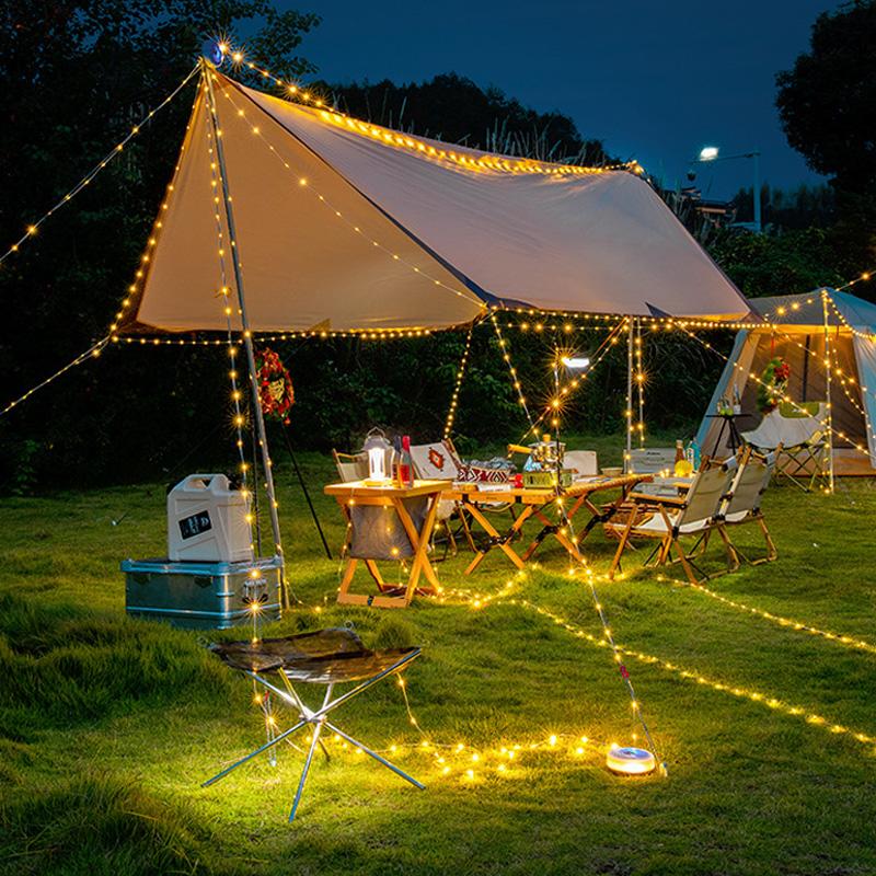 LED Camping Lamp Strip Atmosphere 10M Length Waterproof Recyclable Light Belt Outdoor Garden Decoration Lamp for Tent Room