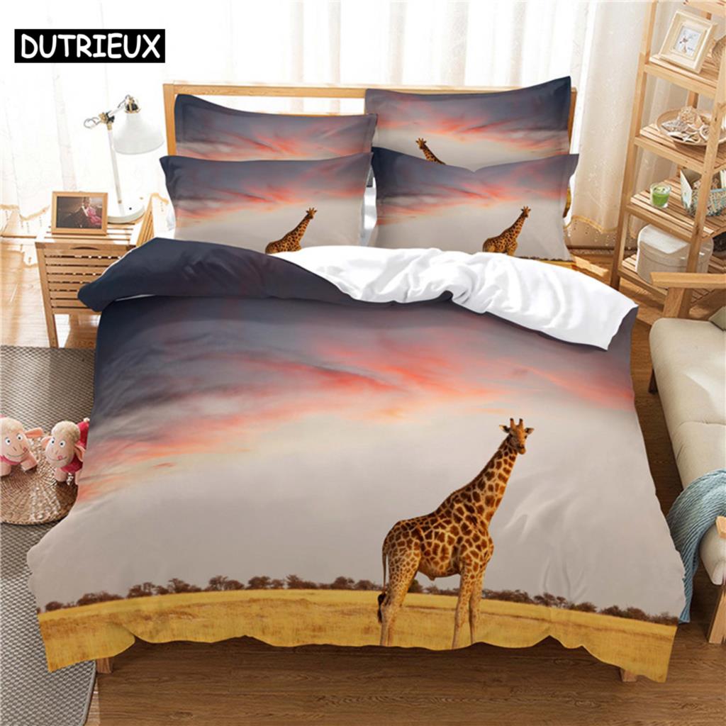 3D Bed set Beautiful Beach Bedding Bed Sets Modern Quilt Cover+pillowcases Winter California King Bedding Sets Jogo De Cama Bed