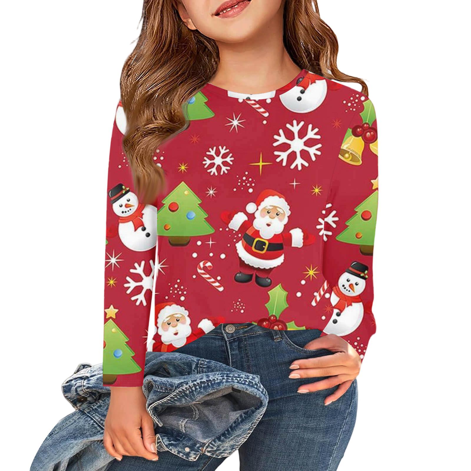 

Детский повседневный топ с круглым вырезом и длинным рукавом 140