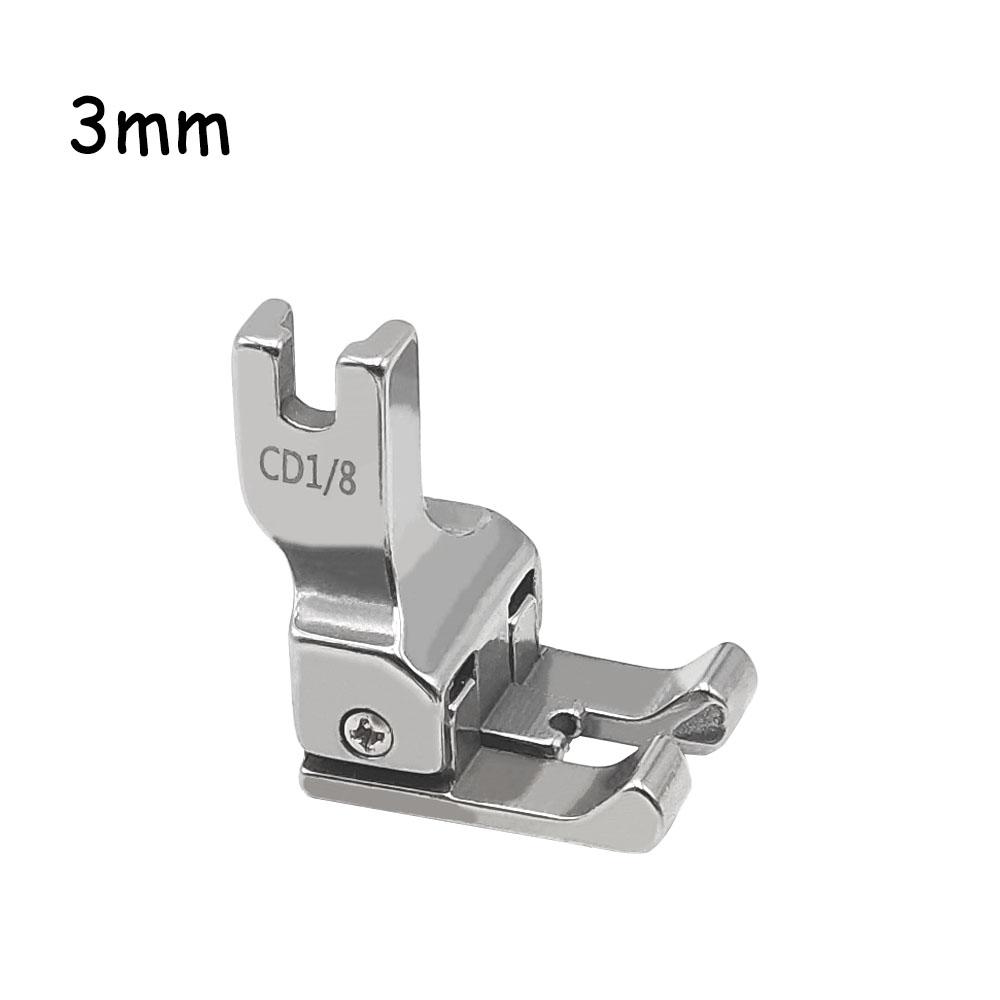 1PC Steel Double Compensating Presser Foot Industrial Sewing Machine Right&Left top stitching CD1/32'' 1/16'' 1/8'' 3/16'' 1/4''