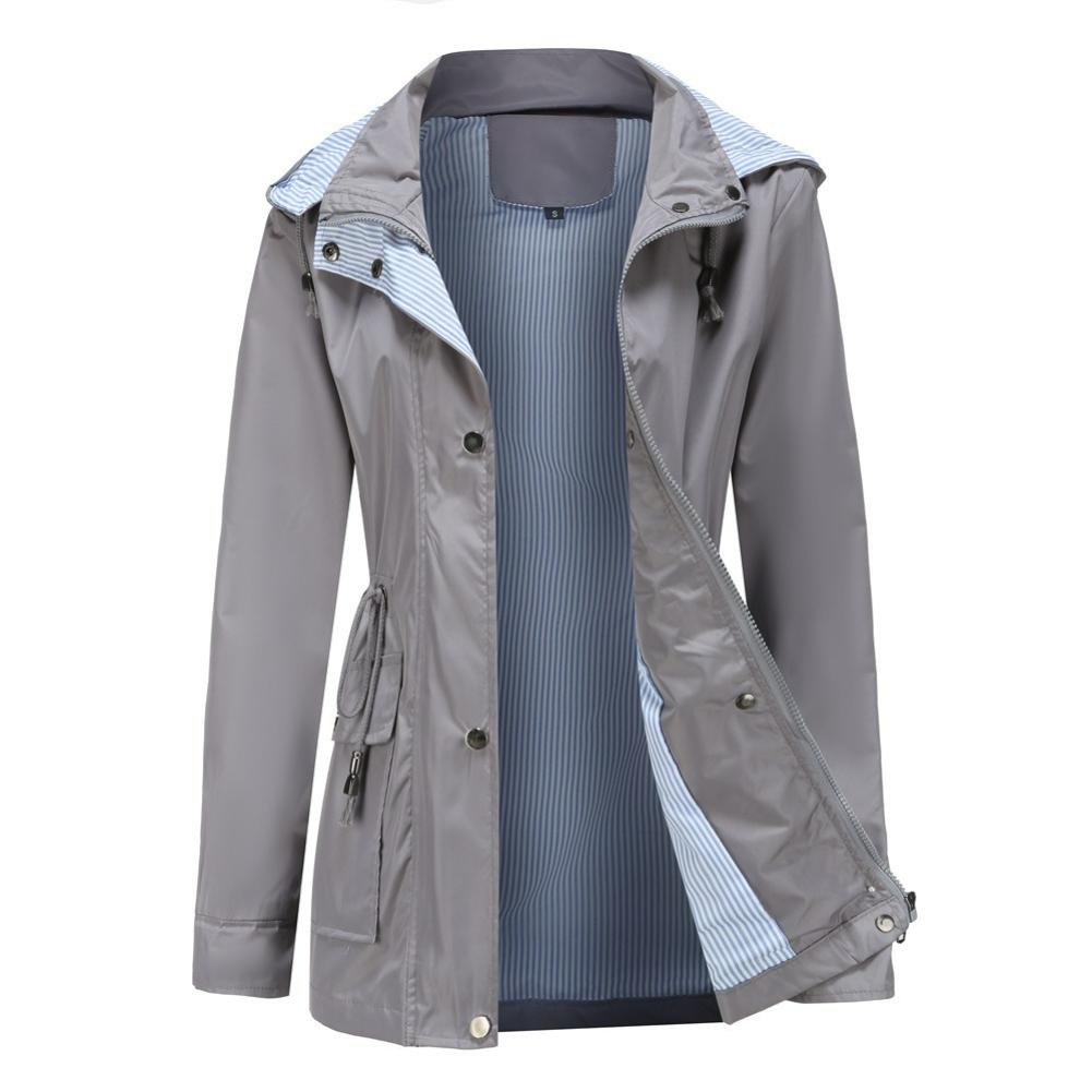 Autumn and Winter Detachable Hooded Windbreaker Women's Women's Plus Size Women's Jacket Windbreaker