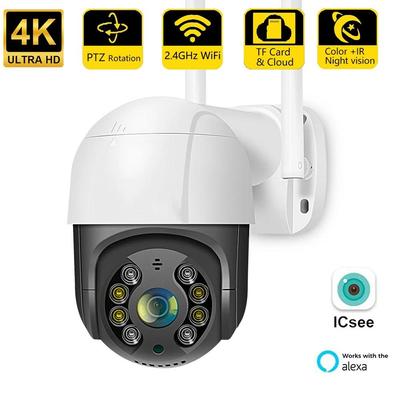 4K Wifi IP-kamera 4MP trådlös utomhusövervakning PTZ-kamera AI-spårning CCTV-övervakning P2P ICsee