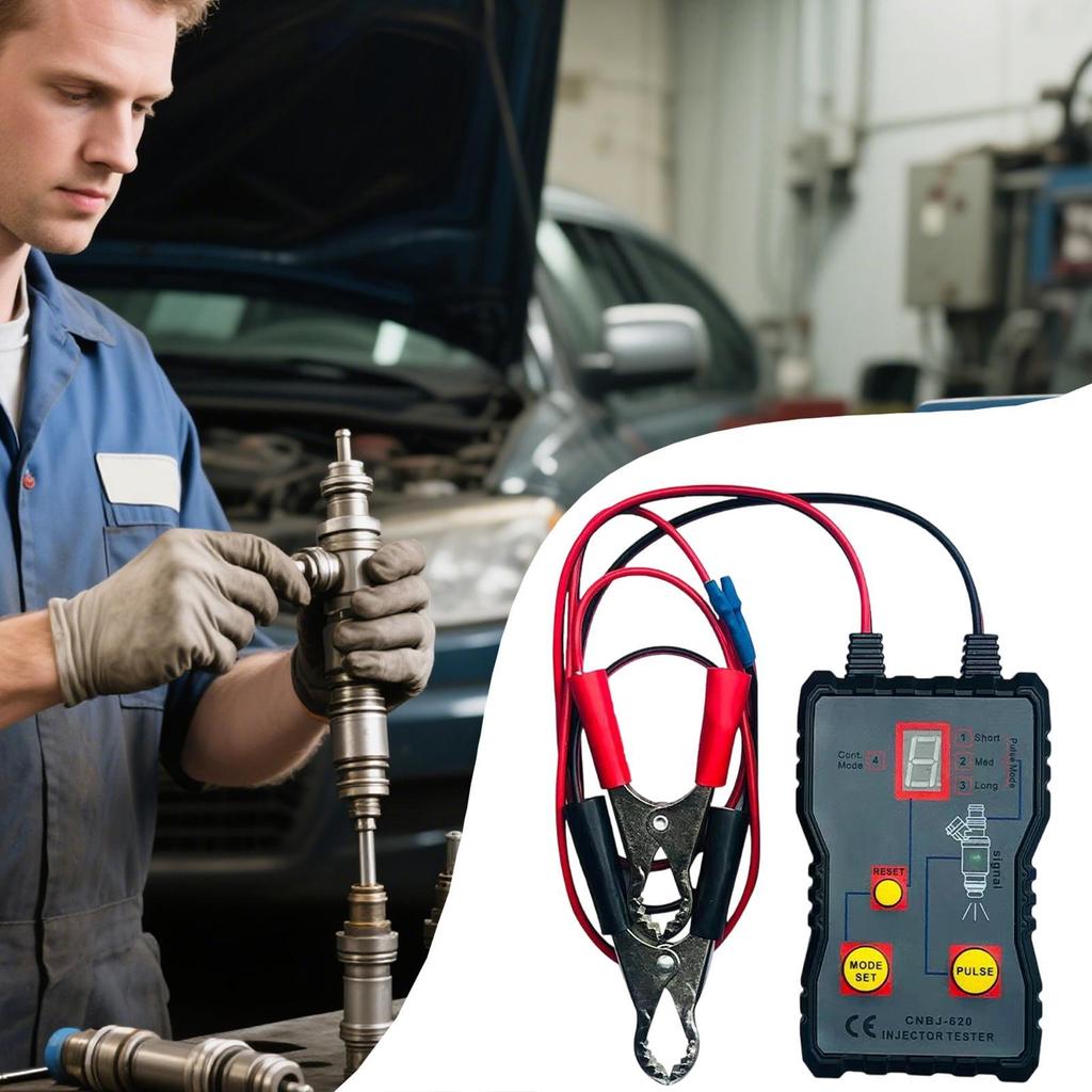 Injector Tester 12V Scan Gauge Diagnostic Tool For System Maintenance Performance Checks Troubleshooting Repair Shops Garage