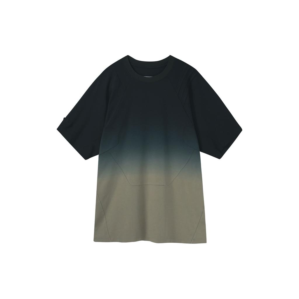 Adidas Originals X Hamcus Collaboration SS23 Gradient Crew Neck Short Sleeve T-Shirt Unisex Tops Charcoal-Black HY4192