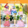 6 stuks Disney Prinsessen Figuren Speelgoed Set Met Aurora En Belle Voor Taart Decoratie