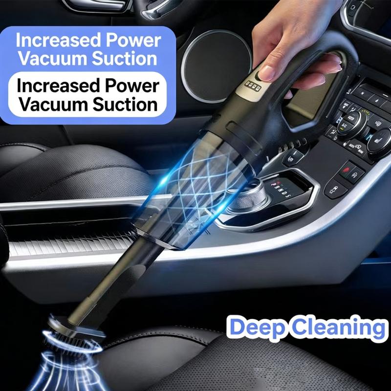120W Handheld Cordless Vacuum Cleaner with Light Washable Filter and Multiple Nozzle Brushless Motor for Car Home Office