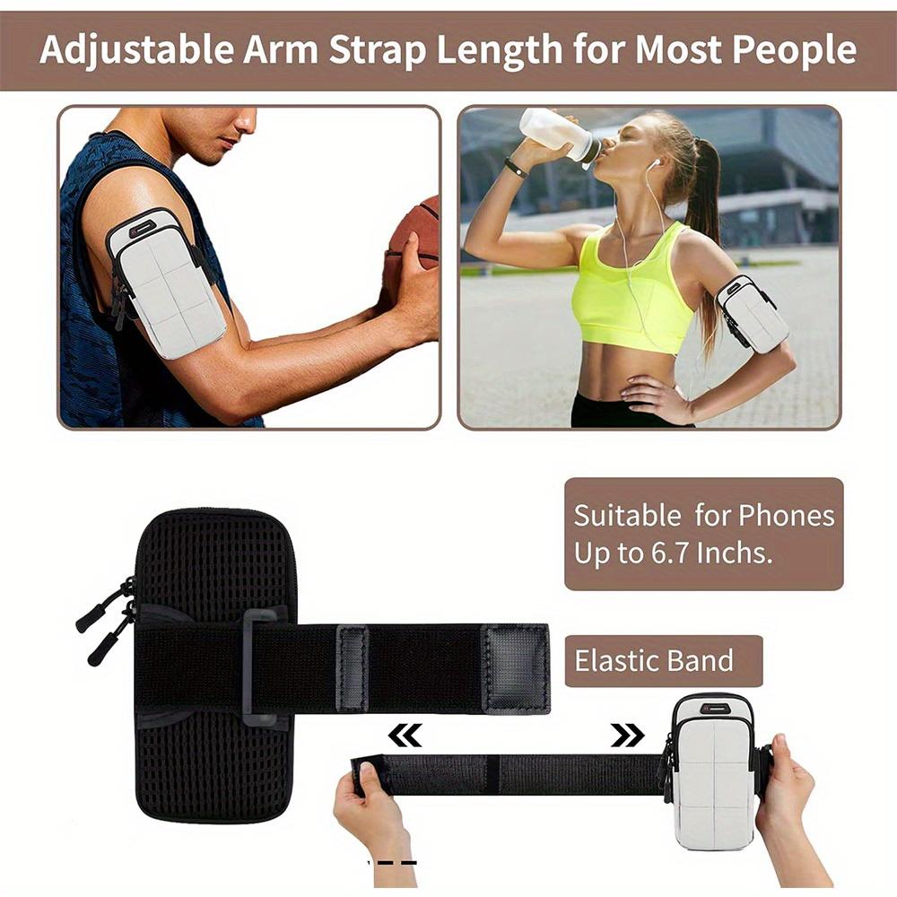 1Pc Waterproof Sports Phone Arm Bag - Running, Fitness, Cycling Arm/Wrist Storage