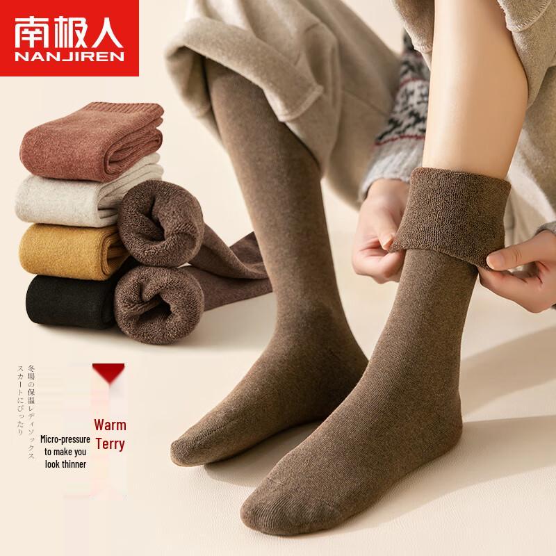 

Women s Plush Thickened Terry Calf Socks One Size