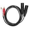JORINDO Microphone Cable Dual Male XLR To Dual RCA HiFi Stereo Audio Microphone Connection Cord