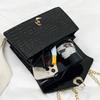New Small Square Vintage Crocodile Pattern Chain Crossbody Bags and Bags Women Shoulder Buckle Messenger Bag