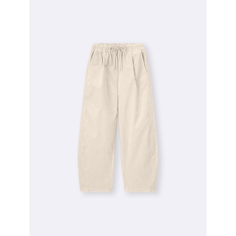 Gu Corduroy Barrel Leg Easy Pants