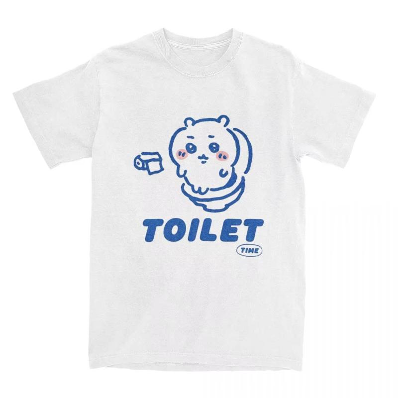 Chiikawa Cartoon TShirts Unisex Women Crewneck Cotton T Shirts Short Sleeve Tees Classic Clothes Breathable Soft