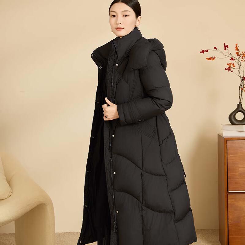 JESSIE Women's Mid-Length Belted Hooded Down Jacket DPWHY122