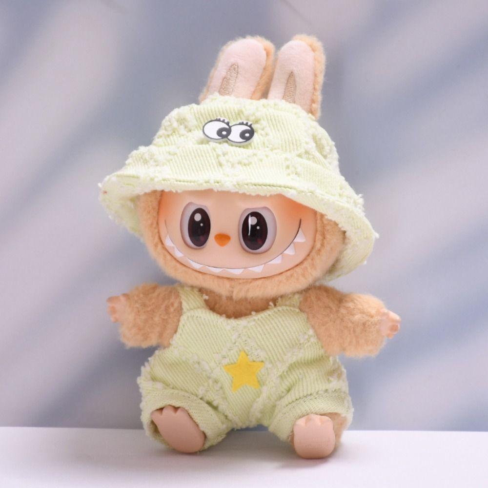 Big Eyes Labubu Time Doll's Clothes Two-piece Set 17cm Plush Dolls Clothes  Children Gift