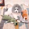1/3Pcs Dog Plush Toy Animal Wolf Lion Elephant Design Dog Chew Toy with Squeaky Sounder Interactive Puppy Toy