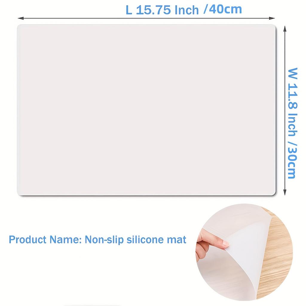 1 Stück Silikonmatten für Bastelarbeiten, durchscheinend, rutschfest, hitzebeständig, wiederverwendbare Silikon-Tischsets für Schmuckguss, Kühlschrankeinlage