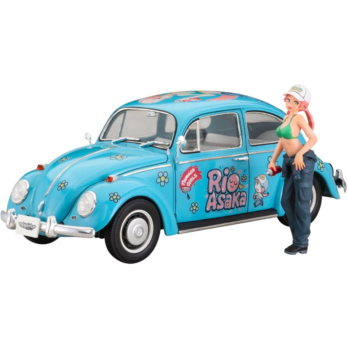 

Hasegawa scale Volkswagen Beetle 1966 with figure plastic model SP665 1/24 Rio Asaka