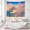 Japanische Rosa Sakura Wandteppich Kirschblüten Berg Fuji Japan Wandbehang Tapisserie für Schlafzimmer Wohnzimmer Studentenwohnheim Man Cave