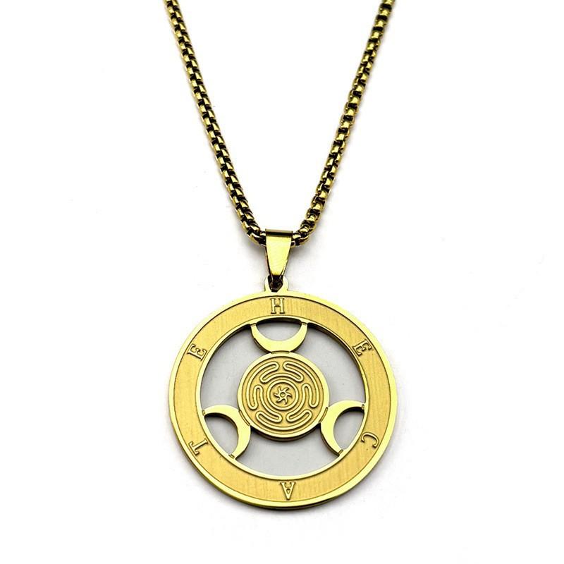 

Pendant Corrosion Round Moon Fashion Temperament Men s Jewelry Necklace 50CM