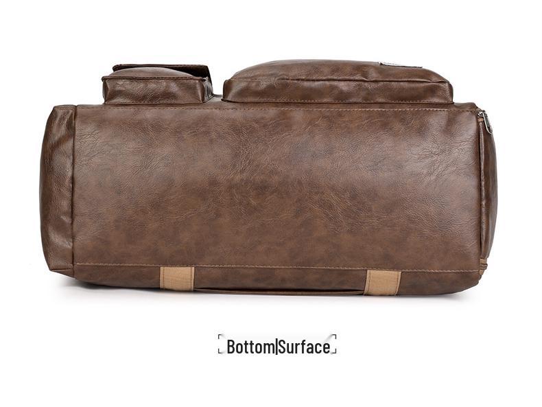 Unisex PU Leather Sports Bag with Wet/Dry Separation, Oxford Cloth, Shoulder Strap for Travel & Fitness
