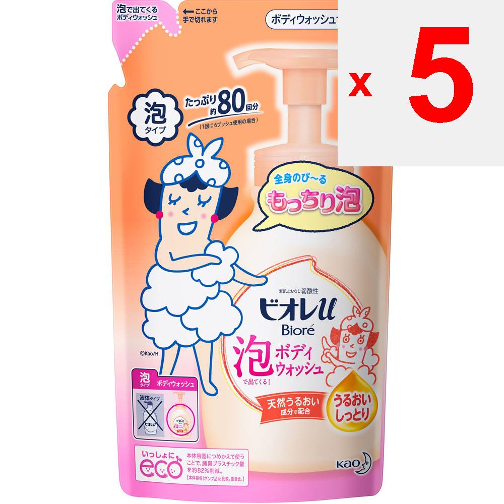 KAO Biore U Body Wash That Comes Out In Foam - Moisturizing Refill 480ml General Purpose (Biore II) Body Soap Wet Your Skin, Take 1-2 Pumps of Foam, S
