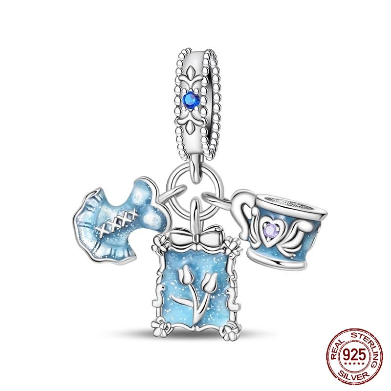 New Copper Cactus Flower Bird Bear Pony Bag Charms Beads Fit Charms Brand Original Bracelet Diy Fine Jewelry Gift