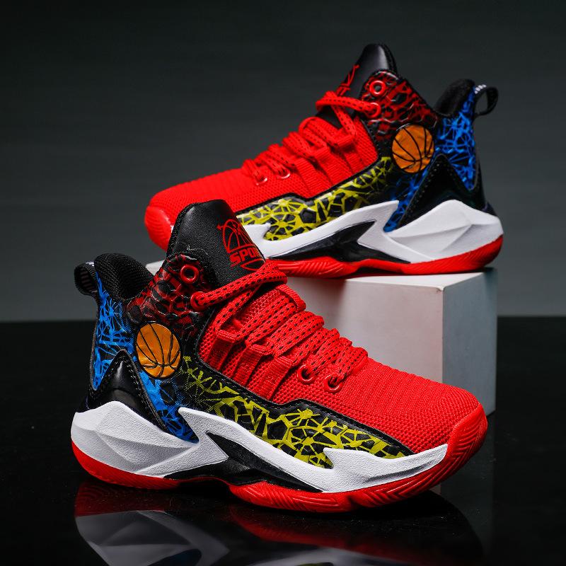 Children's professional basketball shoes Jinjiang 2025 new mesh boys' shoes medium and older children's youth training shoes sports shoes