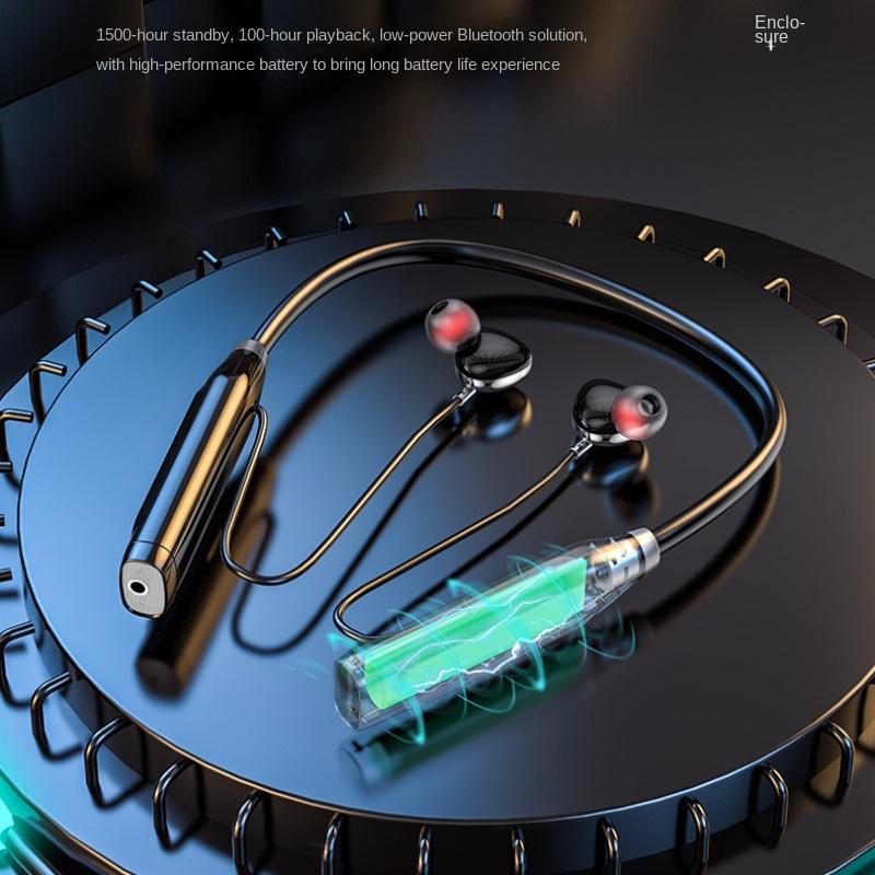 5.3 Kabelloses Bluetooth-Headset, um den Hals hängende Karte, Steckkarte, ultralange Batterie, Einsteckmikrofon ins Ohr, um den Hals hängendes Bluetooth-Headset