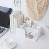 Desk Organizer with Retractable Book Stand Makeup Storage Box Waterproof Cosmetic Storage Organizer