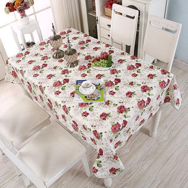 Home Esstisch Tischdecke, kleines frisches Blumenmuster, einfacher Antifouling-Couchtisch, quadratische Tischdecke, Schminktischdecke