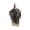 Winter Cashmere Scarf Shawl Women's Fashion Leopard Design Fringe Detailing Warm Cozy Luxurious Soft Wrap