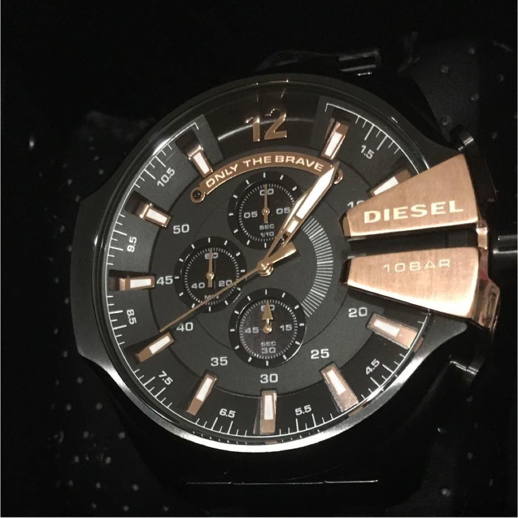 Used New and Unused DIESEL DZ4309 Mega Chief Black Metal Chronograph