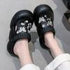 Fashion Rhinestone Butterfly Platform Slippers Women 2025 Summer Thick Sole Eva Clogs Garden Shoes Woman Non Slip Beach Sandals